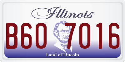 IL license plate B607016