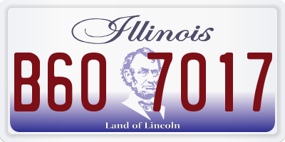 IL license plate B607017