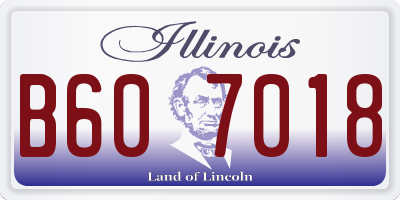 IL license plate B607018