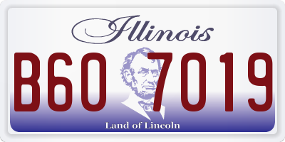 IL license plate B607019