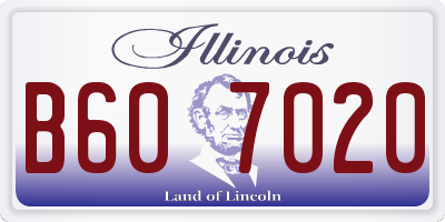 IL license plate B607020