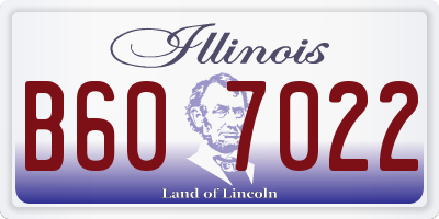 IL license plate B607022