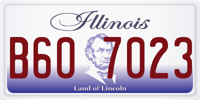 IL license plate B607023