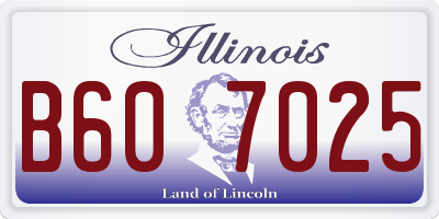 IL license plate B607025