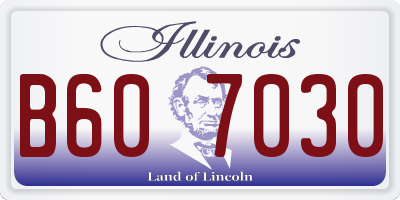 IL license plate B607030