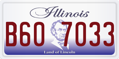 IL license plate B607033