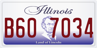 IL license plate B607034