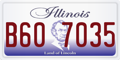 IL license plate B607035