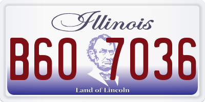 IL license plate B607036