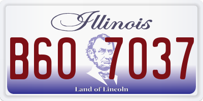 IL license plate B607037