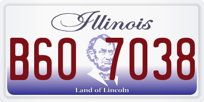 IL license plate B607038