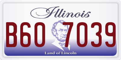 IL license plate B607039