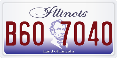 IL license plate B607040