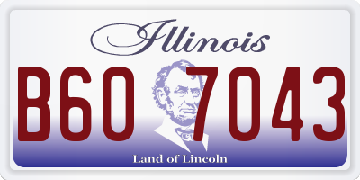 IL license plate B607043
