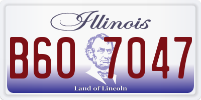 IL license plate B607047