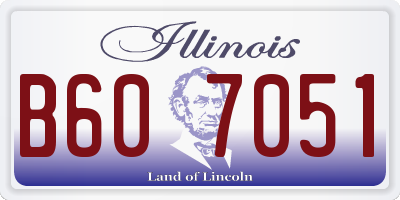 IL license plate B607051