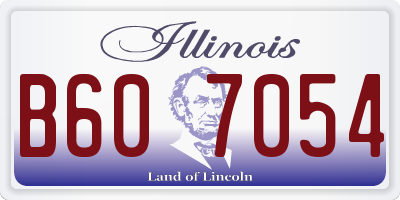 IL license plate B607054