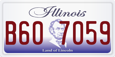 IL license plate B607059