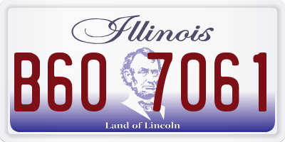 IL license plate B607061