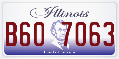 IL license plate B607063