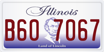 IL license plate B607067