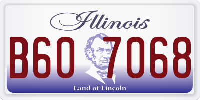IL license plate B607068