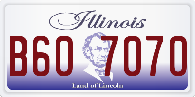 IL license plate B607070