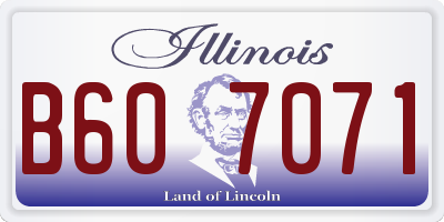 IL license plate B607071