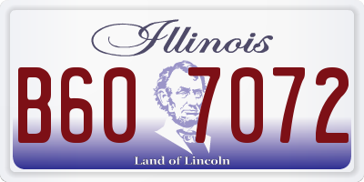 IL license plate B607072