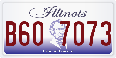 IL license plate B607073