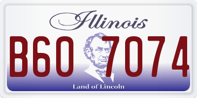 IL license plate B607074