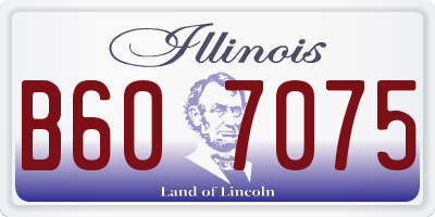IL license plate B607075