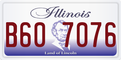 IL license plate B607076