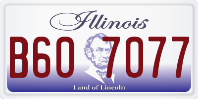 IL license plate B607077