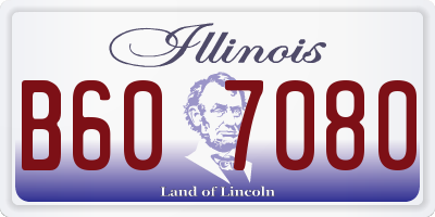 IL license plate B607080