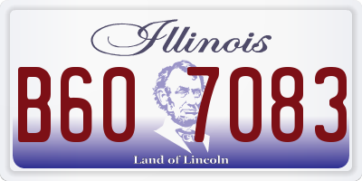 IL license plate B607083