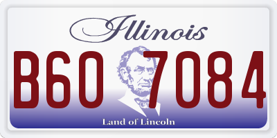 IL license plate B607084