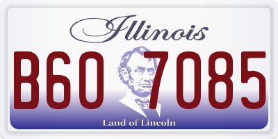 IL license plate B607085
