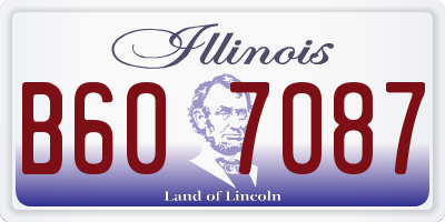 IL license plate B607087
