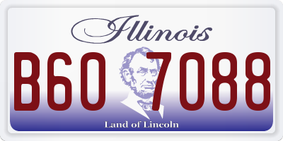 IL license plate B607088