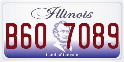 IL license plate B607089