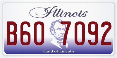 IL license plate B607092