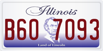 IL license plate B607093