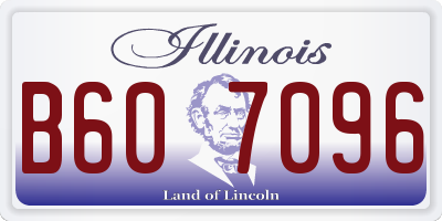 IL license plate B607096