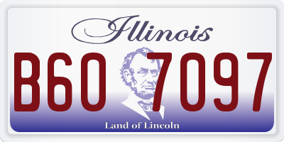 IL license plate B607097