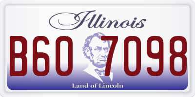 IL license plate B607098