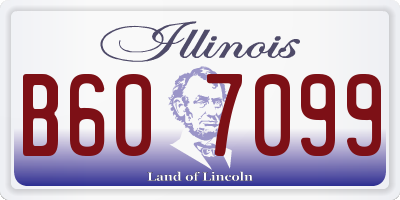 IL license plate B607099