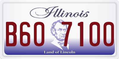IL license plate B607100
