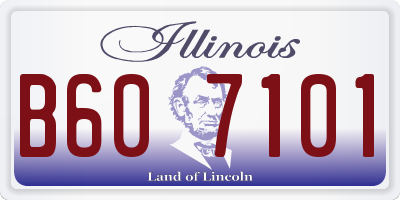 IL license plate B607101