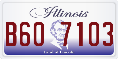 IL license plate B607103